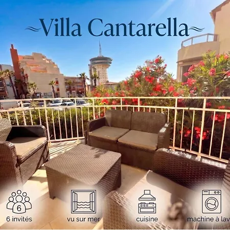 Villa Villacantarela, Plage, Vue Mer, Centre Palavas-les-Flots
