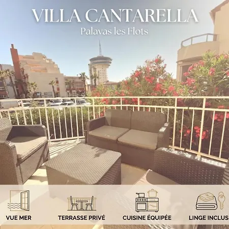 Villa Villacantarela, Plage, Vue Mer, Centre Palavas-les-Flots
